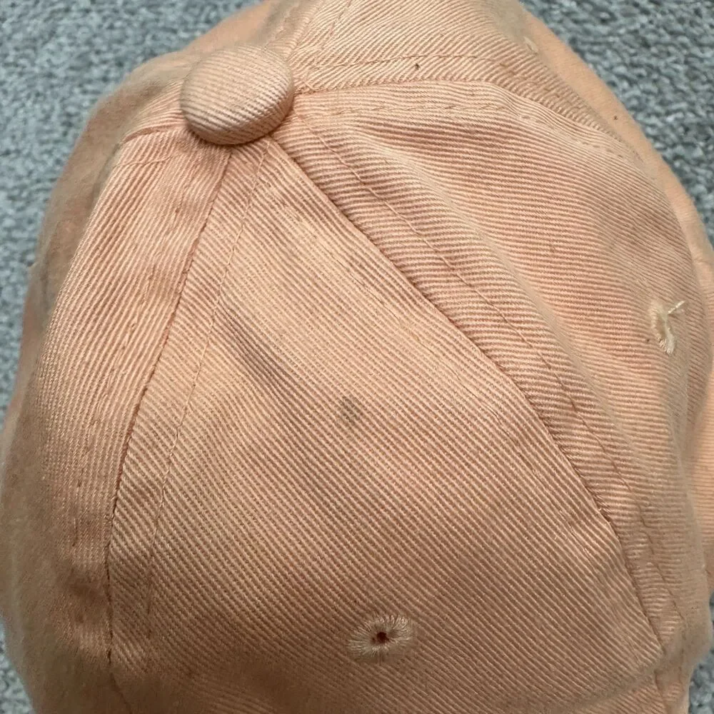 Elkod Mountain Range Embroidered Dad Hat Cap Peach One Size Fits All Outdoor